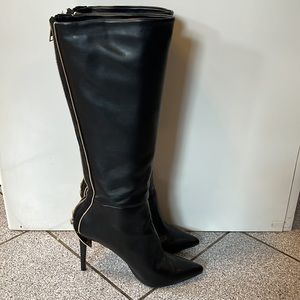 Zigi Girl Knee High Black Stiletto Boots